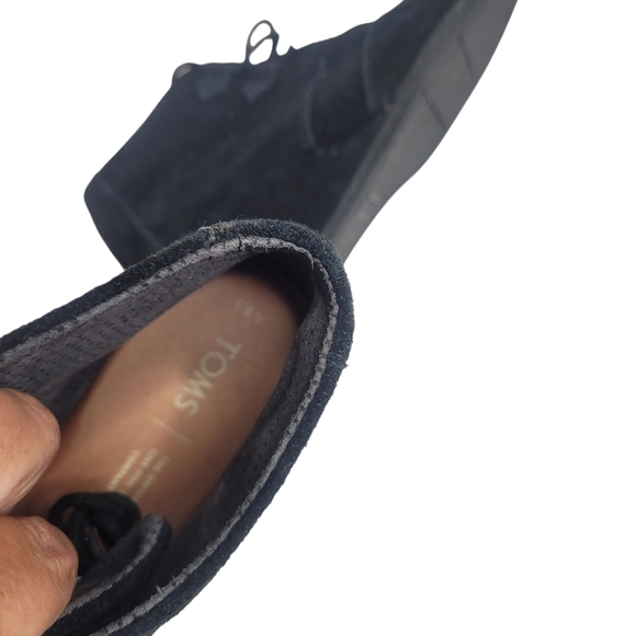 Toms Black Suede Wedge Bootie 8.5 - Picture 2 of 6